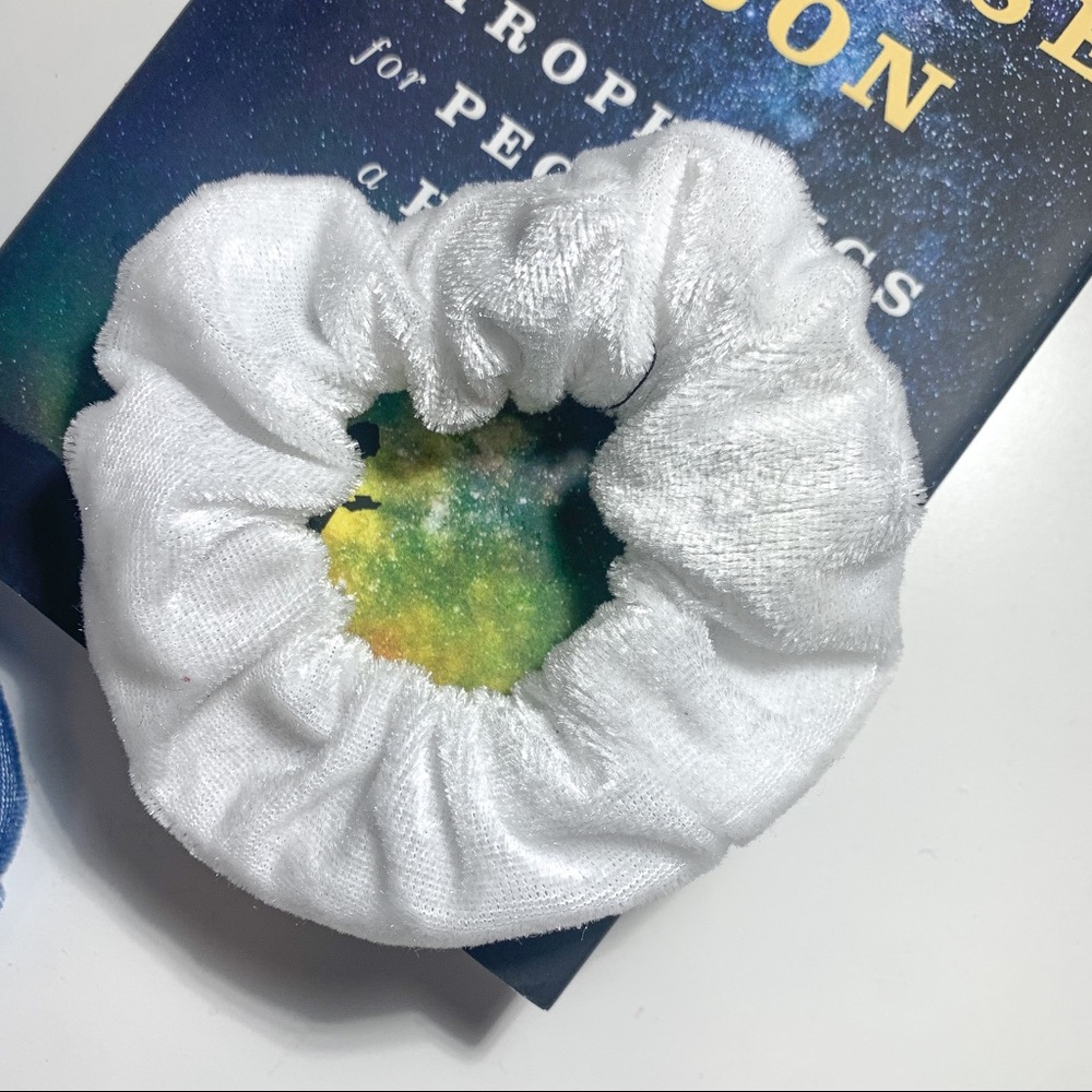 White Velvet Scrunchie